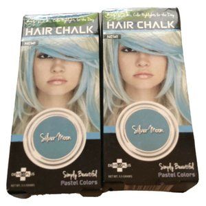 Splat Hair Chalk Silver Moon Washable Color Highlights Pastel Lot of 2